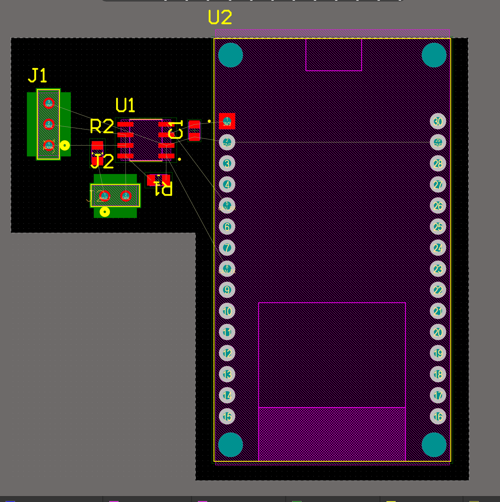 Early Altium PCB placement with unrouted ratsnest connections
